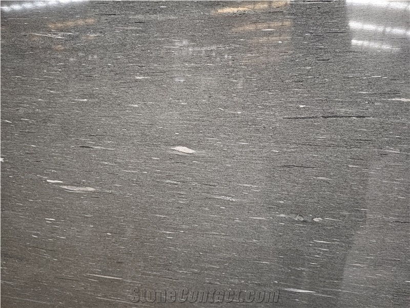 Black Silk Granite Slabs 20Mm Polished Surface
