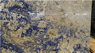 Bolivia Blue Sodalite Slabs Polished Surface 20MM