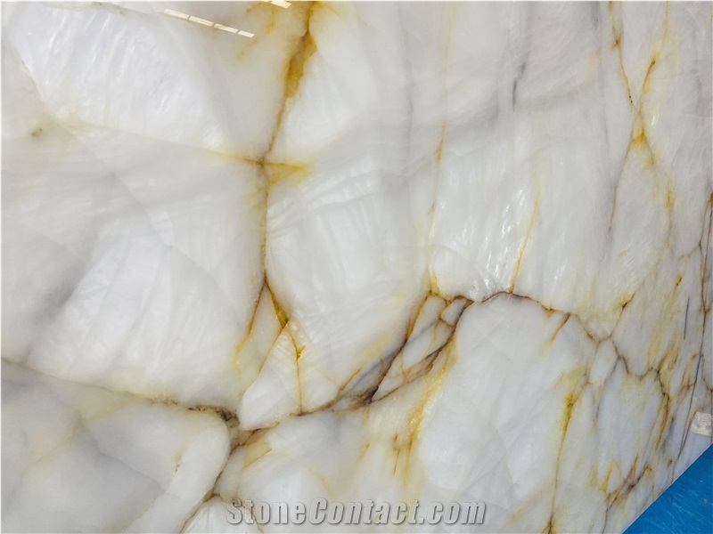 Cristallo Extra White Quartzite Polished Slabs