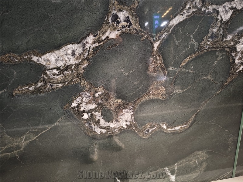 Isola Verde Marble Slabs For Kitchen Countertops