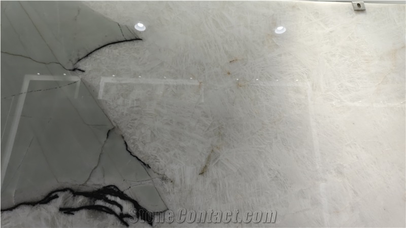 Laguna Crystal Quartzite Slabs For Accent Wall Decor