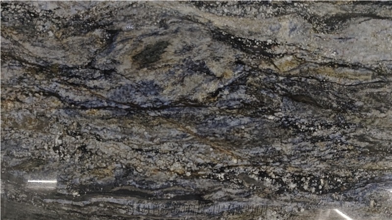 Nero Picasso Granite Slabs Polished Surface