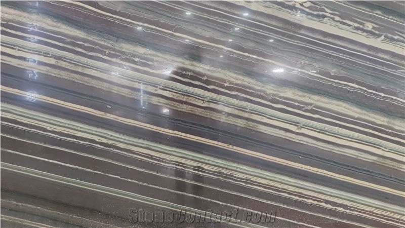Silver Waved Marble Slabs For Bathroom Wall  Flooring Decor