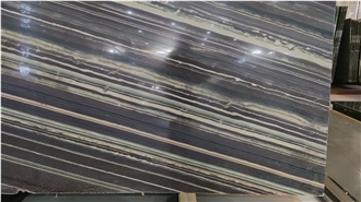 Silver Waved Marble Slabs For Bathroom Wall  Flooring Decor