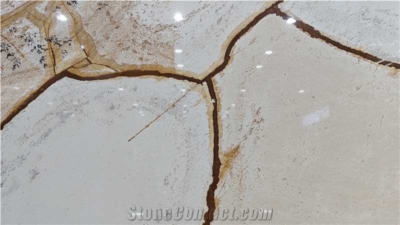 Stone Wood Quartzite Slabs For Feature Wall Living Room