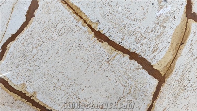Stone Wood Quartzite Slabs For Feature Wall Living Room