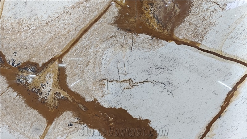 Stone Wood Quartzite Slabs For Feature Wall Living Room