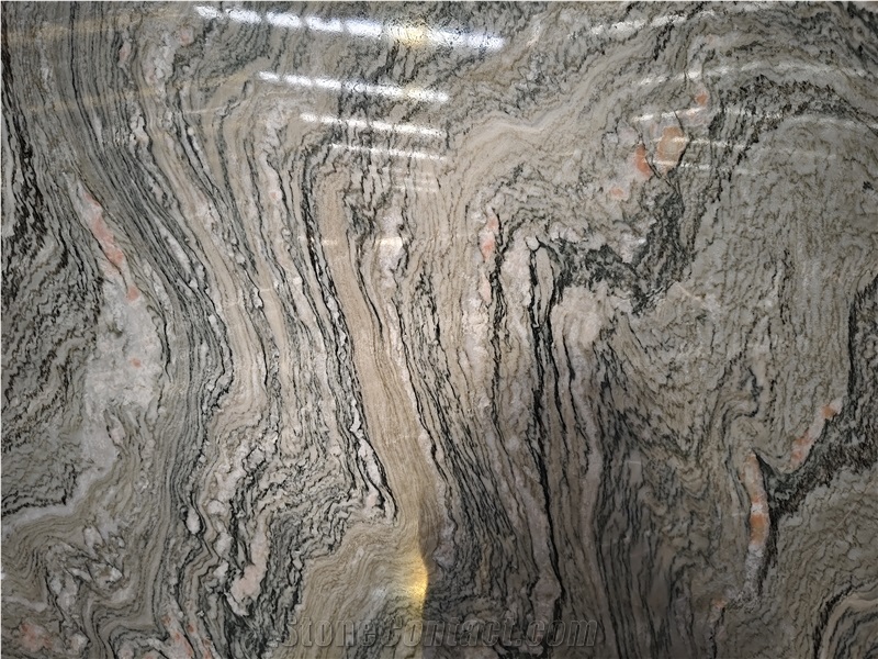 Water Cloudy Grey Marble Slabs For Flooring Decor