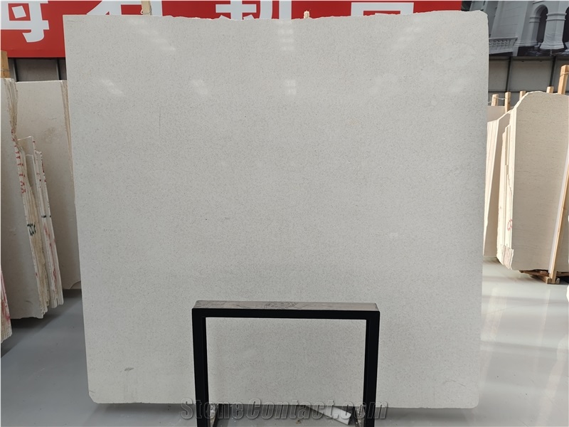 White Limestone Slabs Matte Surface 20Mm Thick