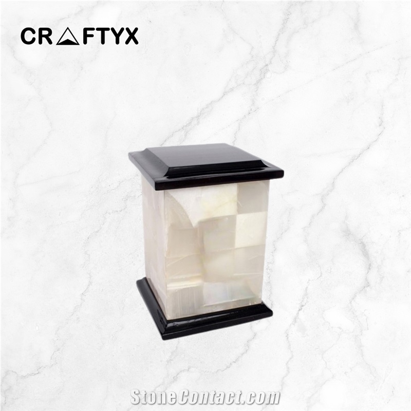 White Onyx Funeral Cremation Large Urns
