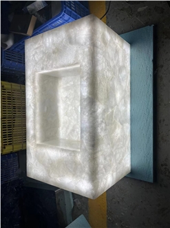White Quartz Semiprecious Stone Slabs