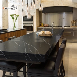 Black Calacatta Marquina Quartz Slabs Top Factory Marble