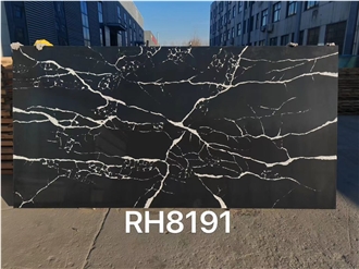 Black Calacatta Quartz Slabs Lauren King Horizon Artificial