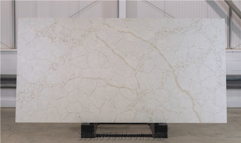 Calacatta Gold Artificial Quartz Slabs Horizon Top Factory