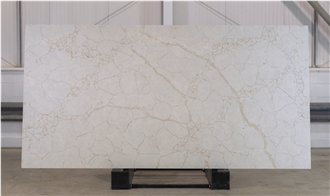 Calacatta Gold Artificial Quartz Slabs Horizon Top Factory