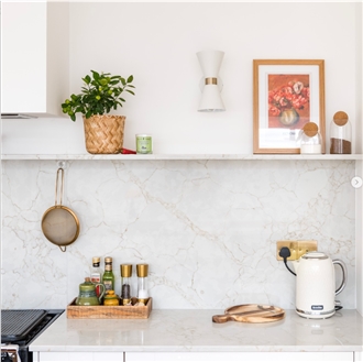 Calacatta Gold Artificial Quartz Slabs Horizon Top Factory