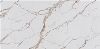 Calacatta Gold Artificial Quartz Slabs Horizon Top Factory