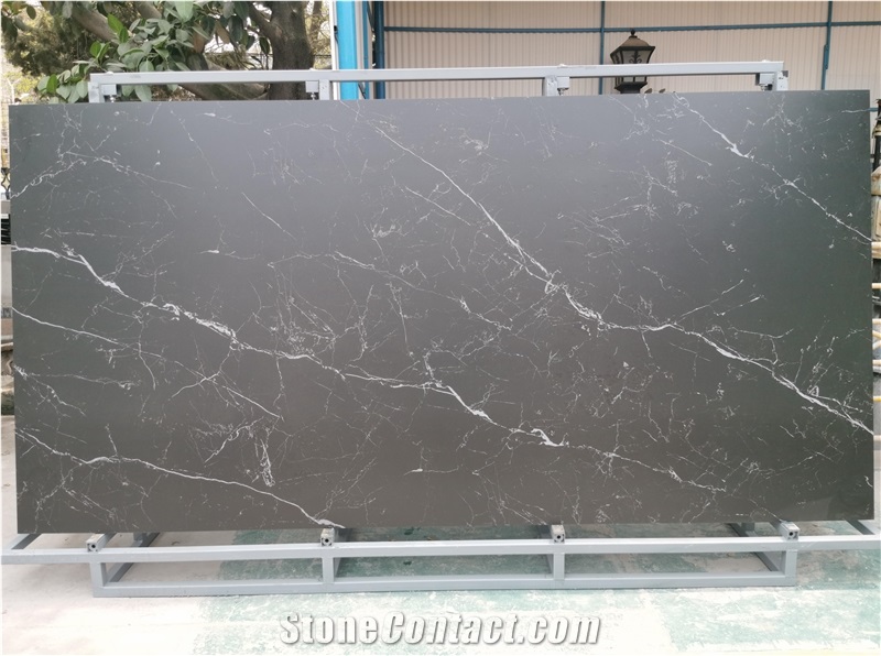 Sharon 12Mm Sintered Stone Slabs Foshan Factory Black