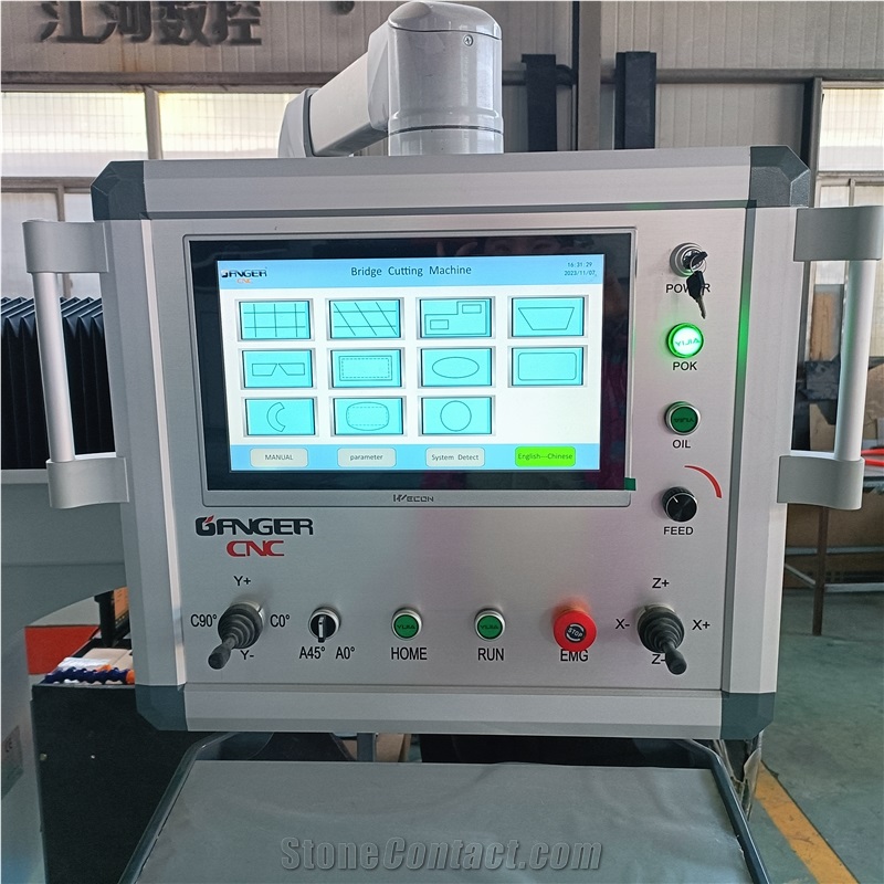 4+1 CNC Bridge Saw 4 Aixs Stone Marble Granite Bridge Cutting Machine