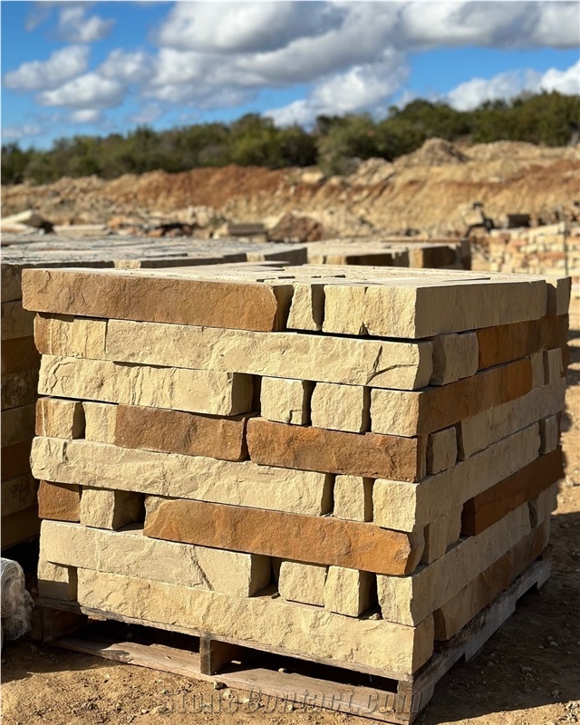 Atumun Blend Sandstone Sawn Top And Bottom Dry Wall Stone