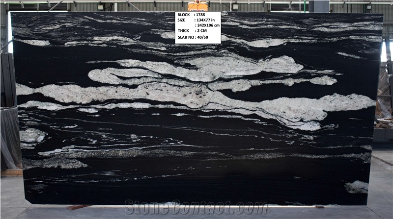 Cosmic Black Granite Slabs