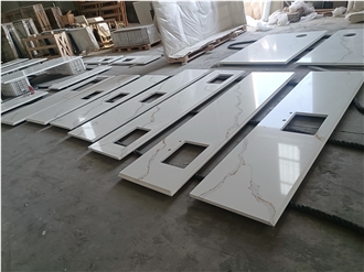 Calacatta Artificial Stone Kitchen Countertop For Sale
