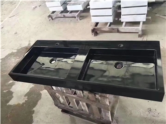Hot Sale Natural Black Marble Rectangle Basins