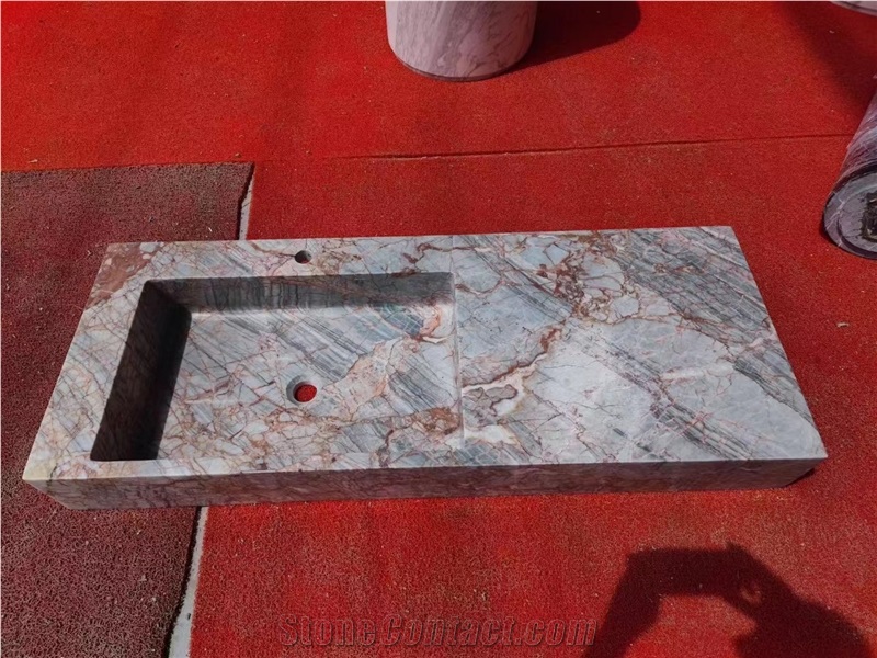 Hot Sale Natural Black Marble Rectangle Basins