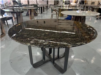 Natural Luxury Stone Green Marble Dining Tops Table Top