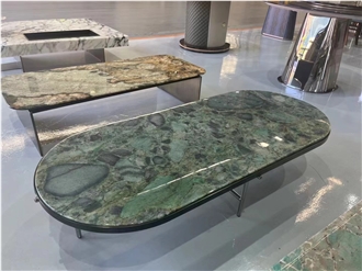 Natural Luxury Stone Green Marble Dining Tops Table Top