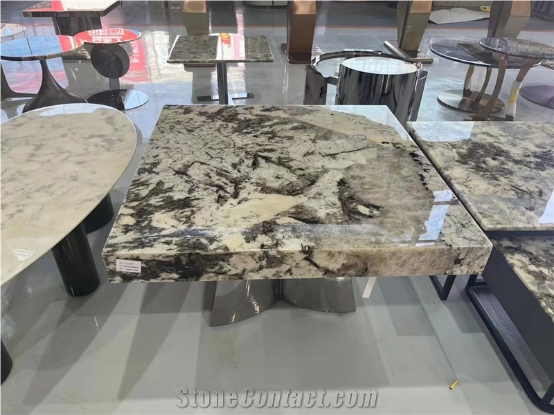Natural Luxury Stone Green Marble Dining Tops Table Top