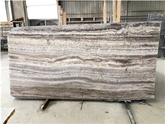 Polished Dark Silver Travertine Slabs