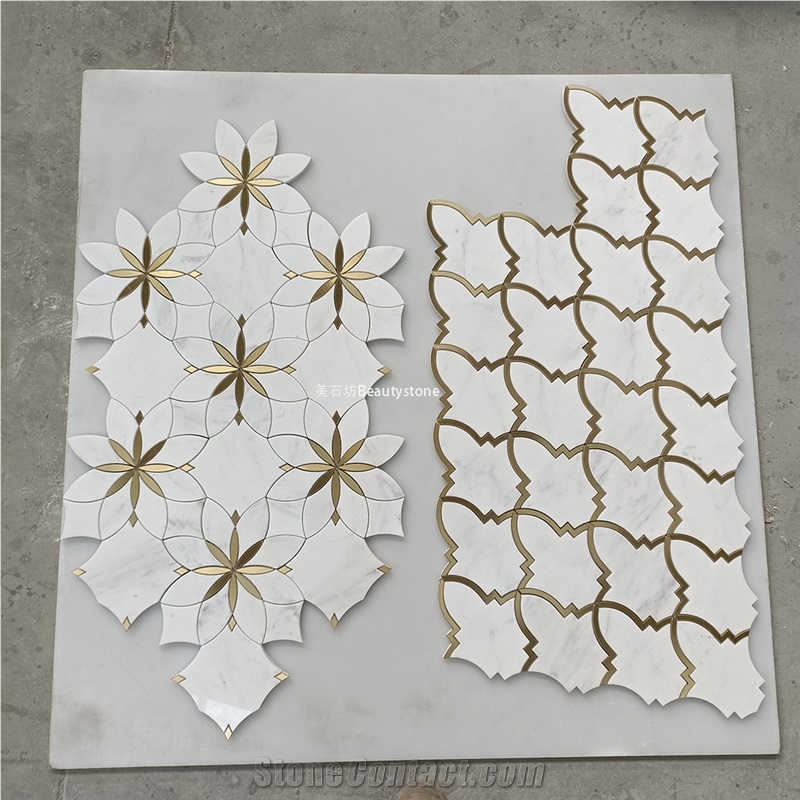 Classic Mosaic Pattern Design Natural Marble For Wall Decor