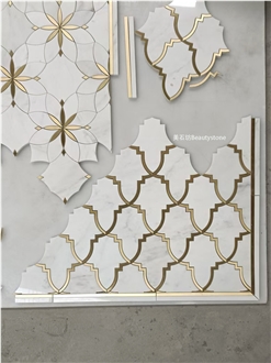 Classic Mosaic Pattern Design Natural Marble For Wall Decor