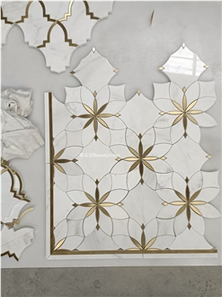 Classic Mosaic Pattern Design Natural Marble For Wall Decor