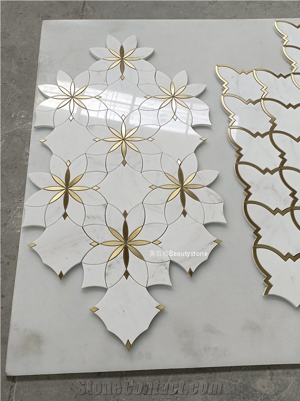 Classic Mosaic Pattern Design Natural Marble For Wall Decor