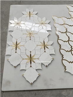 Classic Mosaic Pattern Design Natural Marble For Wall Decor