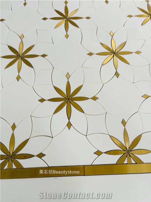 Classic Mosaic Pattern Design Natural Marble For Wall Decor