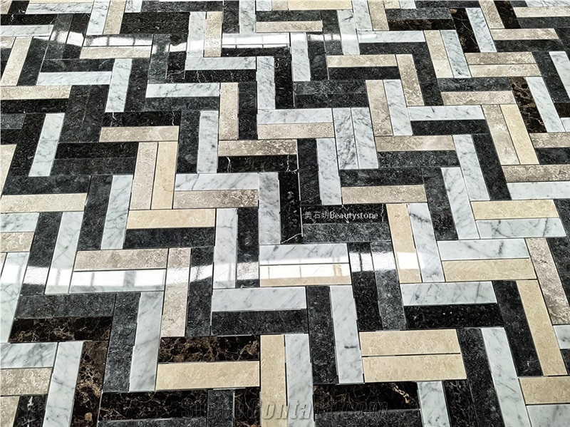 Splicing Color Marble Floor Pattern Tile