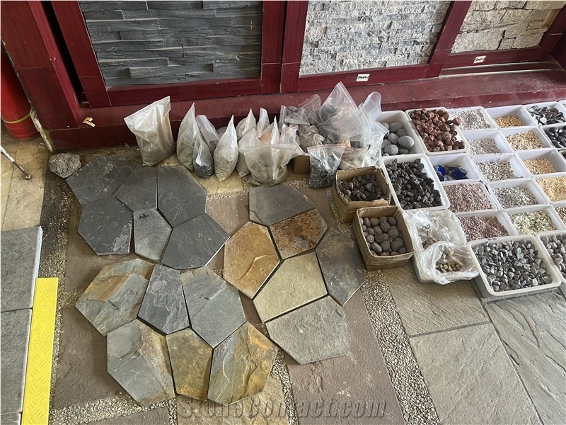 Stone Natural Cobble Pavers Pebble For Outside Pavement
