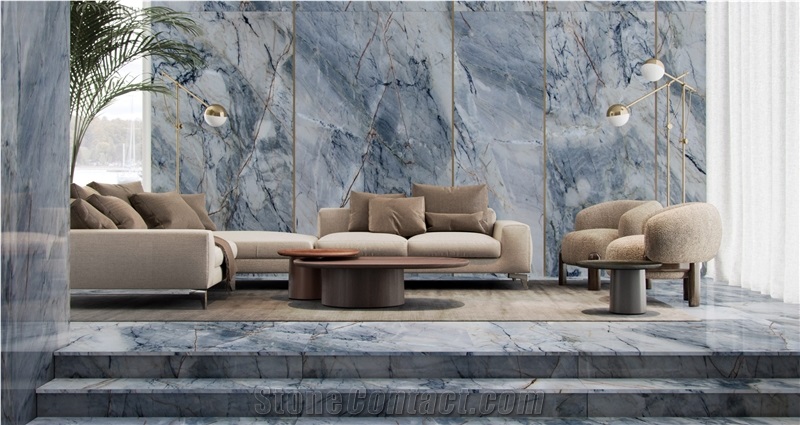 Ijen Blue Quartzite Slabs, Tiles