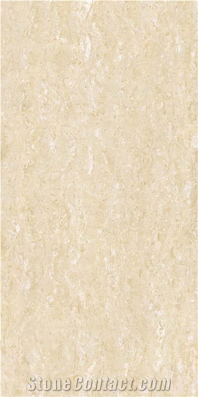 Beige Travertine Unglazed Polished Porcelain Tiles