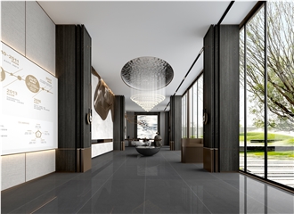Black Sandstone Unglazed Polish Porcelain Tiles
