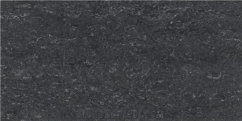 Black Travertine Unglazed Polish  Porcelain Tiles