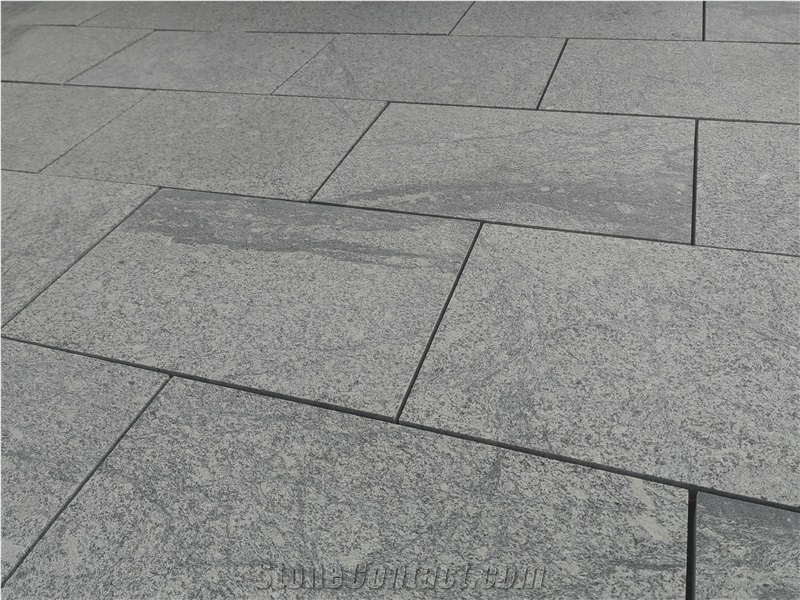 Herringbone New Landscape Grey Granite Floor Tiles