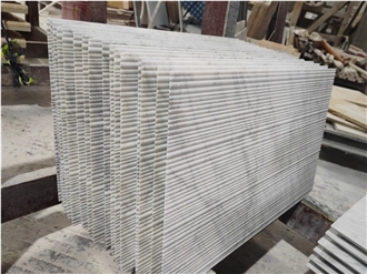 Waves 12X24 Fluted 3D Honed Marble Tiles Mosaic Tiles