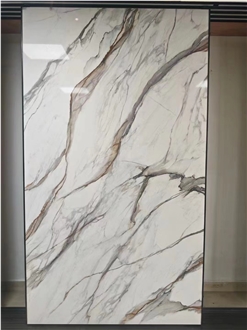3D Printed Full Veins Calacatta Quartz Slabs