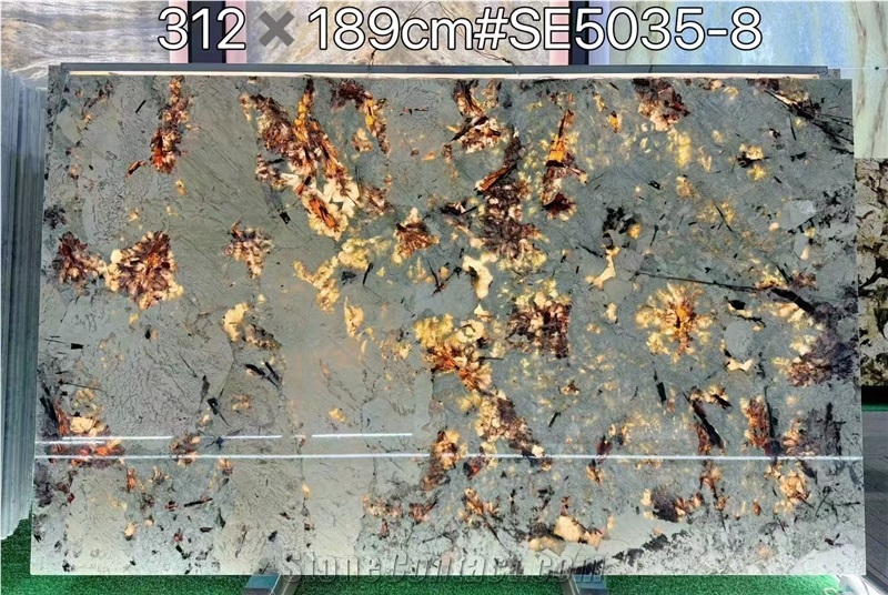 Brazil Bianco Splendor White Granite Mountain Orchid Slabs