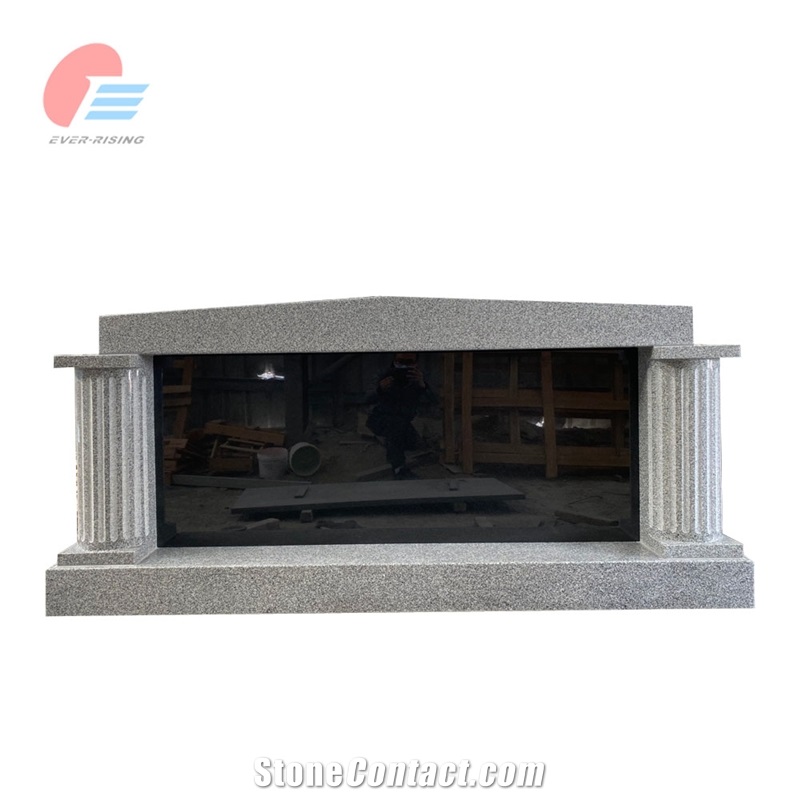 Cambodian G614c Granite Polished Double Mausoleum