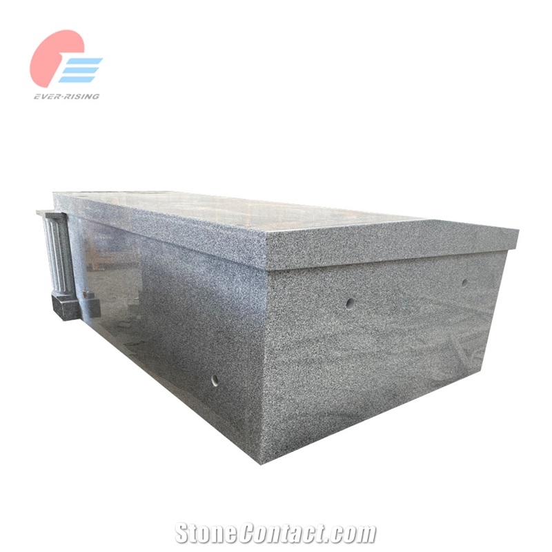 Cambodian G614c Granite Polished Double Mausoleum
